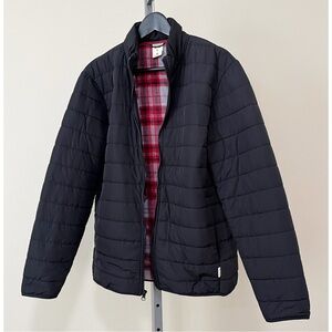 VOYAGER Size Medium Black Men’s Puffer Jacket Coat Flannel Lined